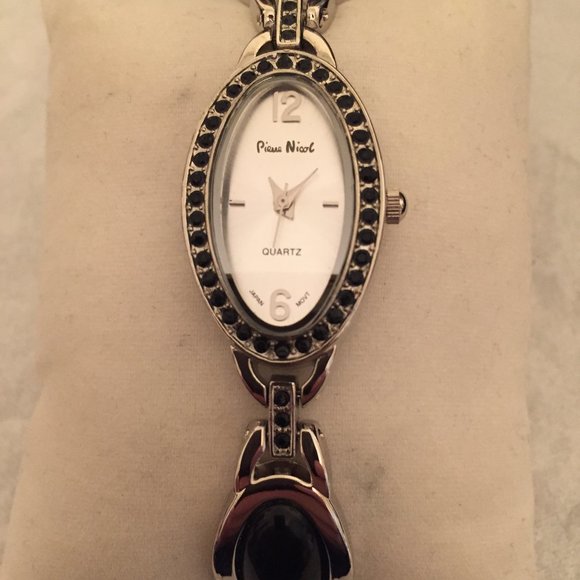Pierre Nicol Silver Tone Crystal & Stone Ladies Watch - Picture 1 of 1